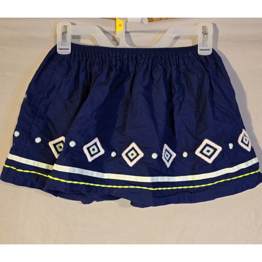 Gymboree Girls Circle Skirt Navy Girls Size 7 Cute Pattern Vintage Medium